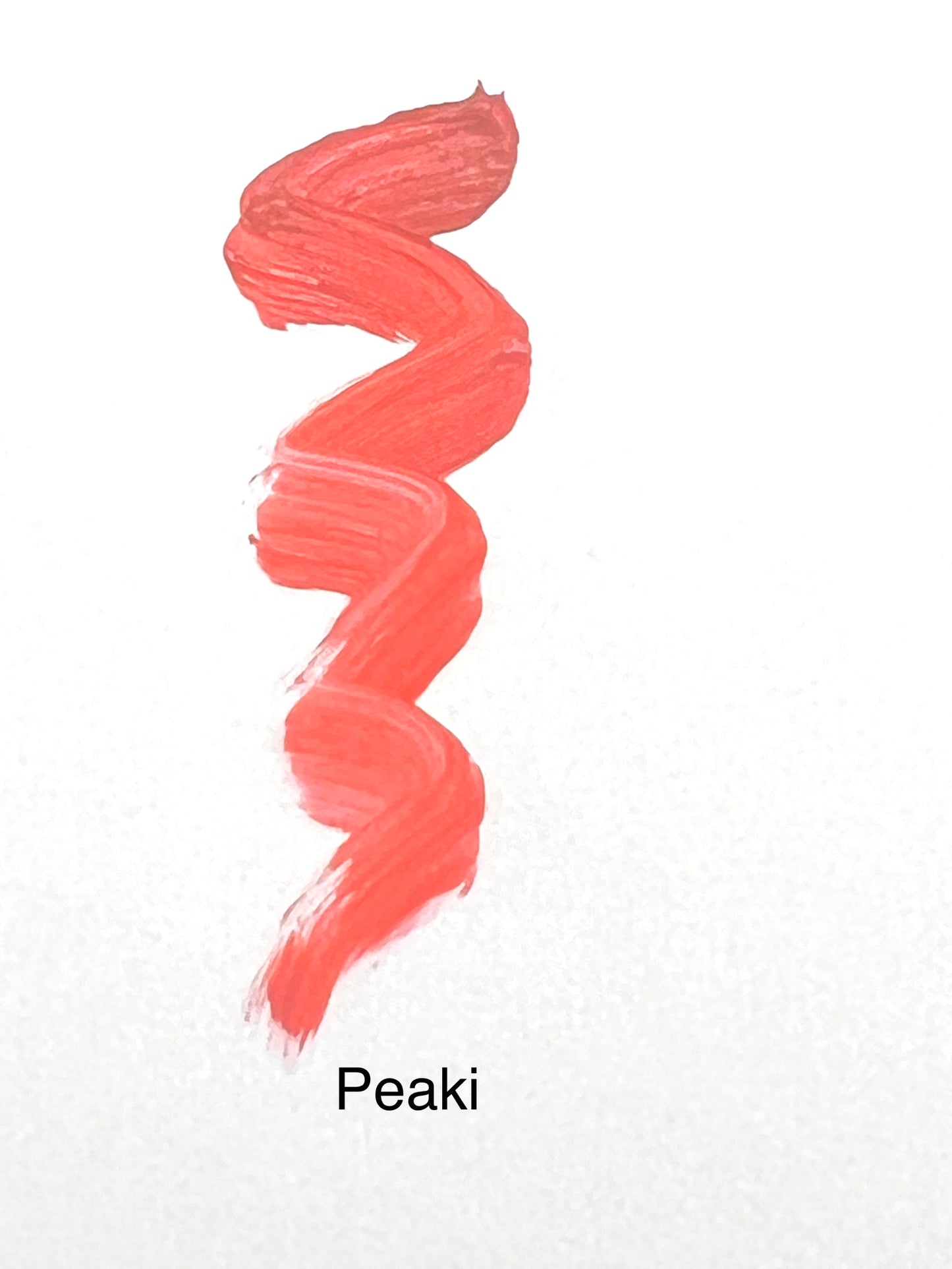 Peaki is our bold peach. Yes, it’s a vibrant matte lip! 14 hr Long Wear